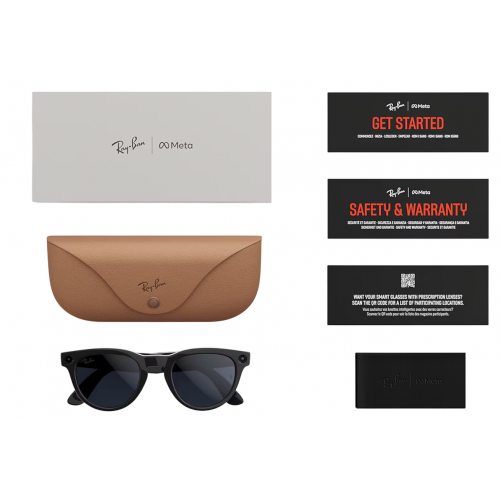 Умные очки Ray-Ban Meta* Headliner Gen 2 Shiny Asteroid Grey, Фотохромные линзы Clear to Emerald Transitions (RW4013), размер M